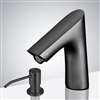 Fontana Commercial Matte Black Touchless Automatic Sensor Faucet & Manual Soap Dispenser